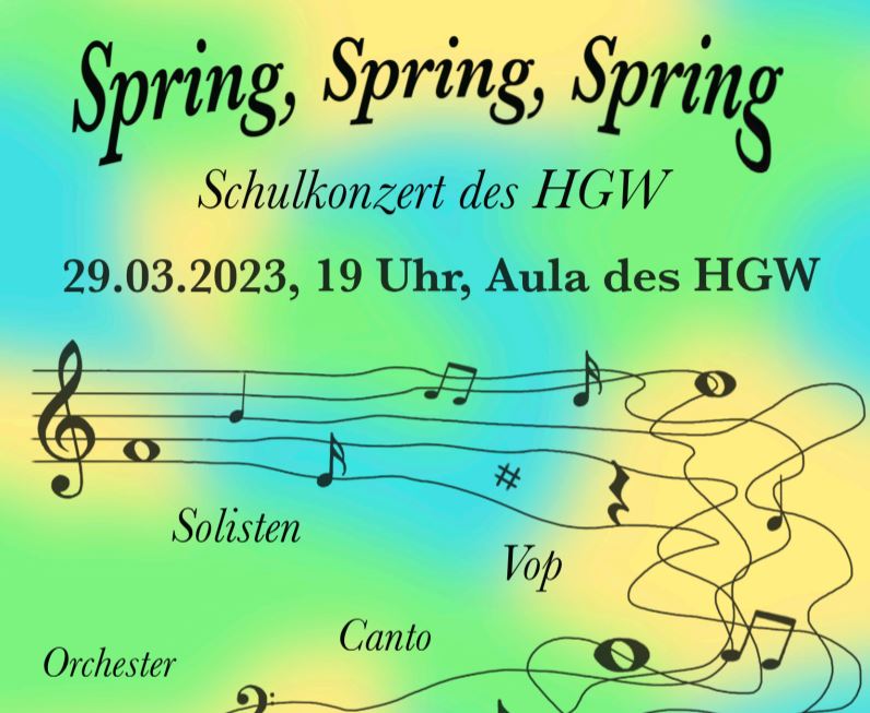 „Spring, Spring, Spring“ – Kunterbuntes Frühlingskonzert des HGW