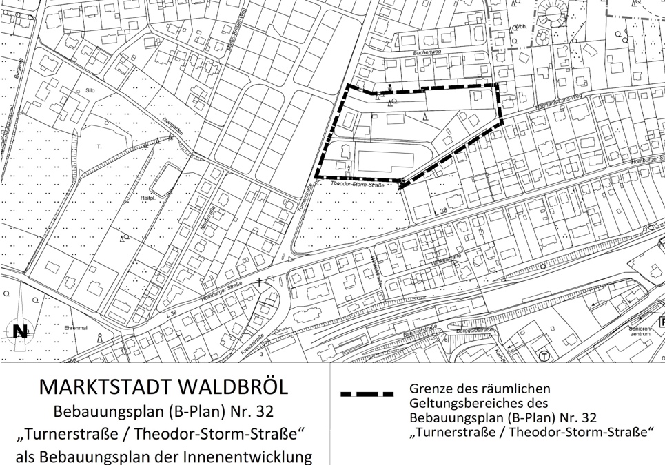 Bebauungsplan der Innenentwicklung Nr. 32 „Turnerstraße / Theodor-Storm-Straße“
