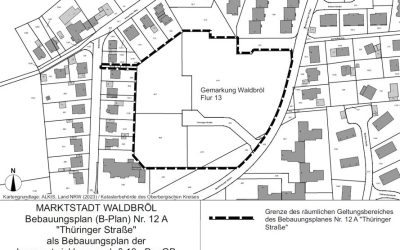 1. Änderung des Bebauungsplans Nr. 12 A „Thüringer Straße“ als Bebauungsplan der Innenentwicklung nach § 13a Baugesetzbuch (BauGB)