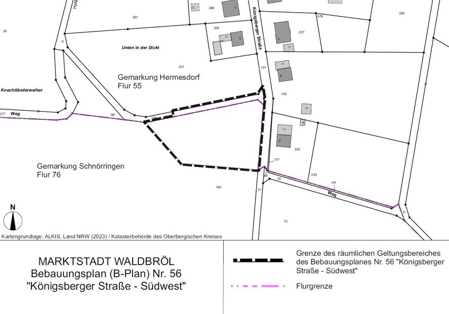 Bebauungsplan Nr. 56 „Königsberger Straße – Südwest“ der Marktstadt Waldbröl